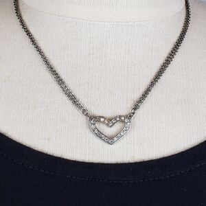 VJ Victor Janson Rhinestone Crystal Heart Pendant